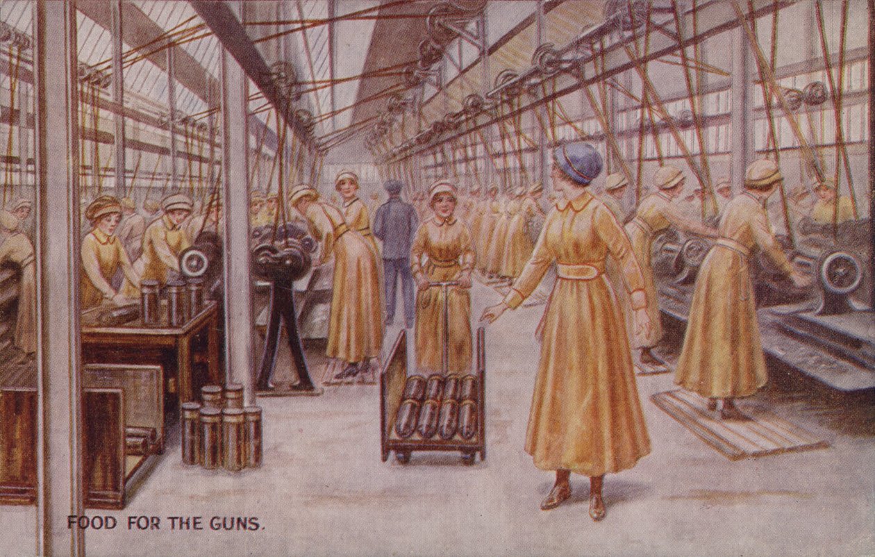 Food for the Guns (litografía en color) de English School