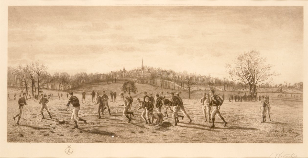 Fútbol en Harrow School, 1887 de English School