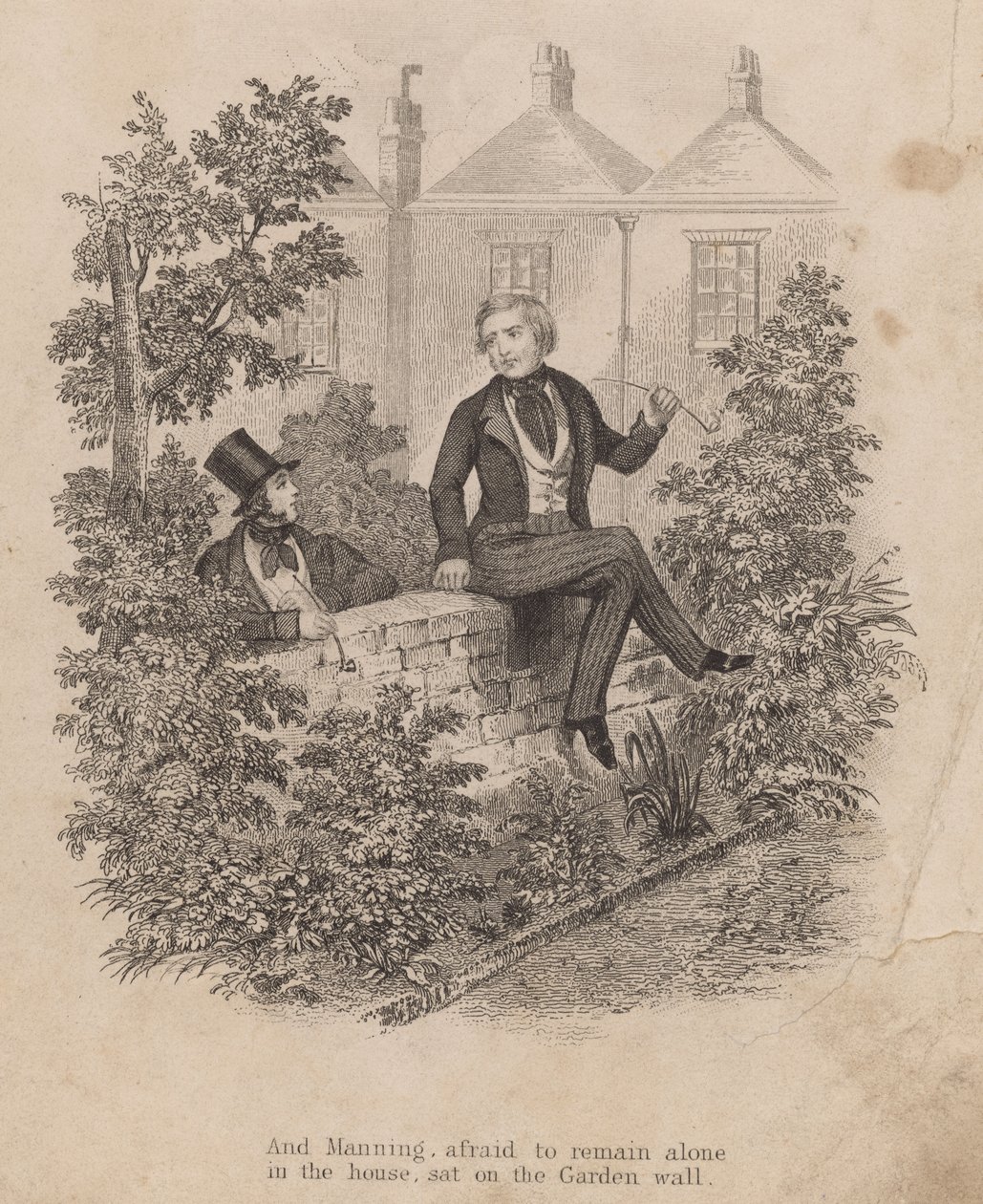 Frederick George Manning sentado en una pared tras el asesinato de Patrick O