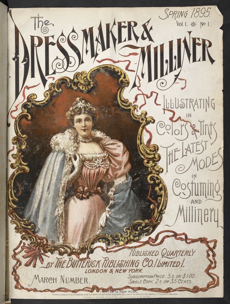 Portada.  La modista y sombrerera.  1895. de English School