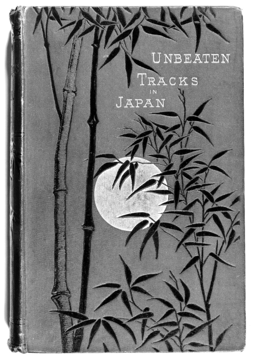 Portada de Unbeaten Tracks in Japan por Isabella Bird (1831-1904) primera edición, publicado por John Murray, 1880 de English School