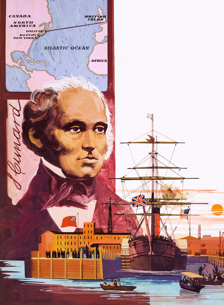 A toda máquina, el pionero de los buques de pasaje atlánticos Samuel Cunard de English School