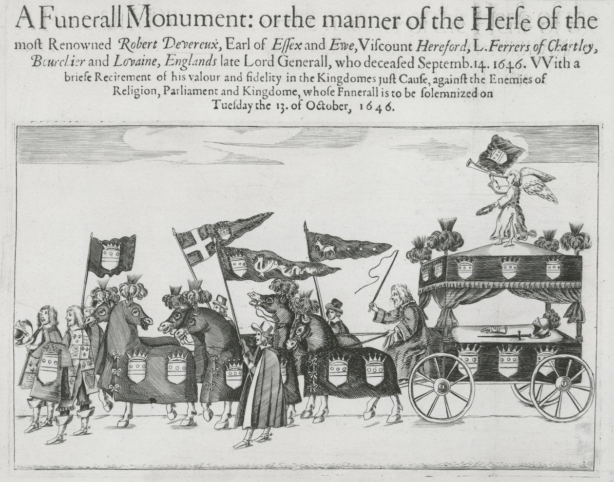Cortejo fúnebre de Robert Devereux, 3er Conde de Essex de English School