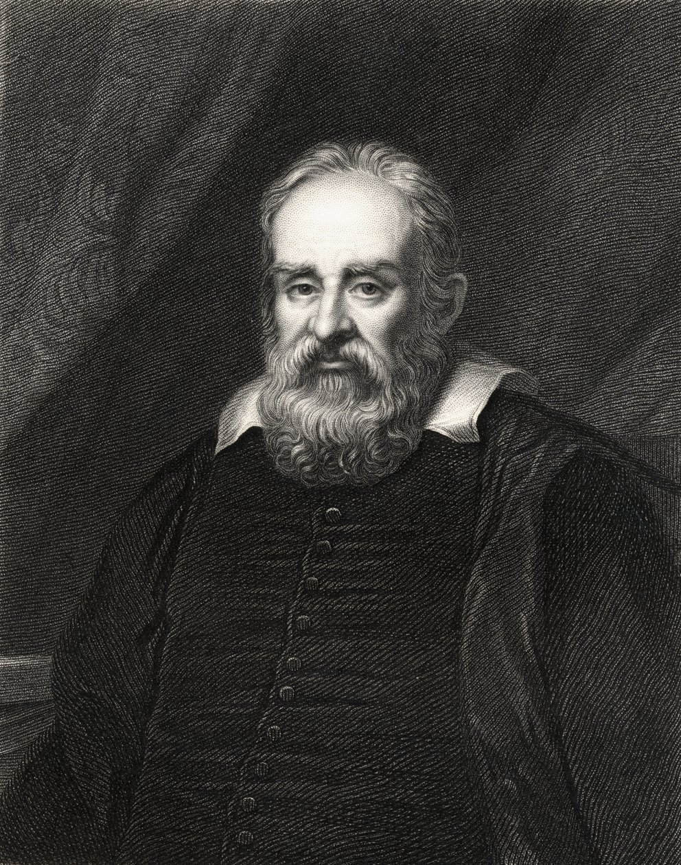 Galileo Galilei (1564-1642) de La Galería de Retratos, publicada en 1833 de English School