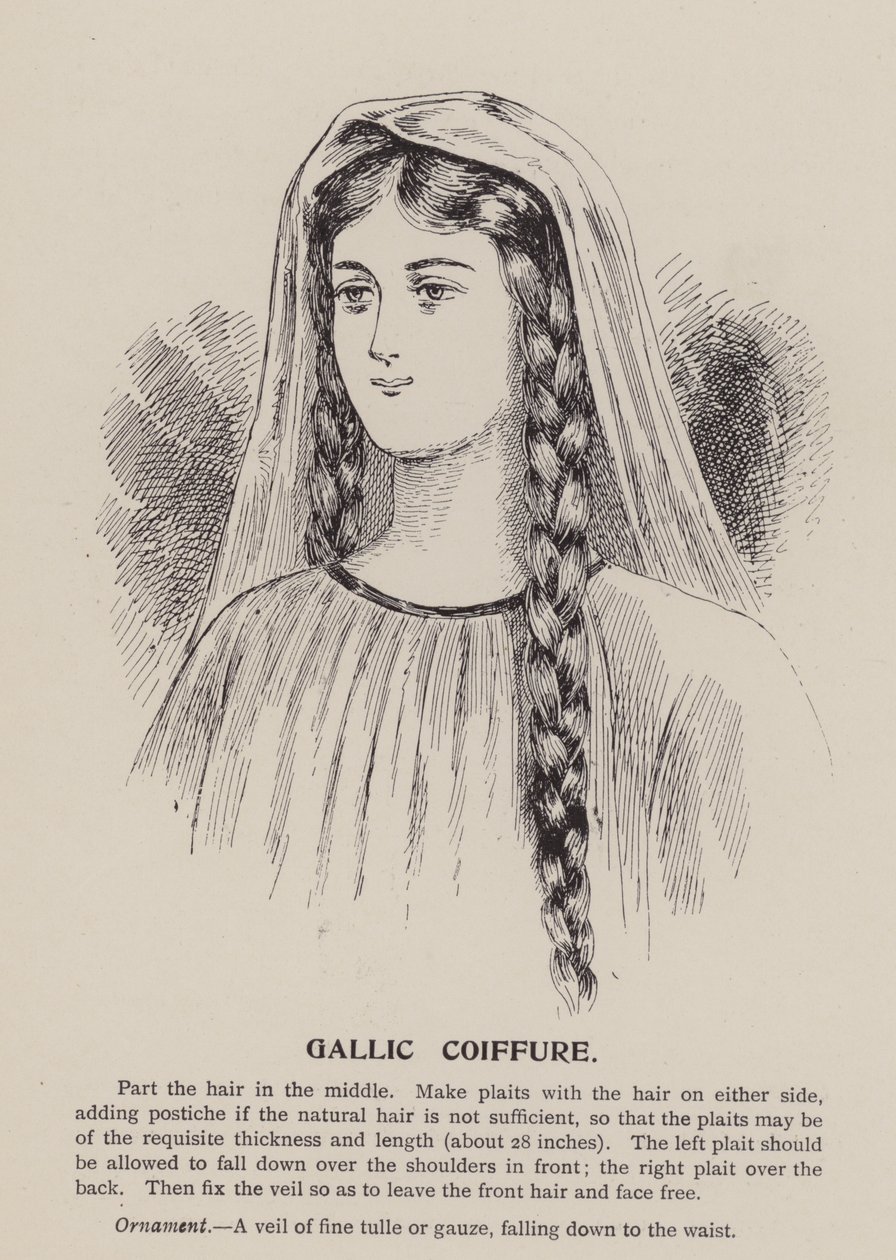 Coiffure galo (grabado) de English School