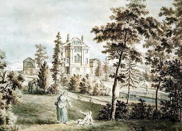Pabellón de jardín en un parque, c.1725 de English School