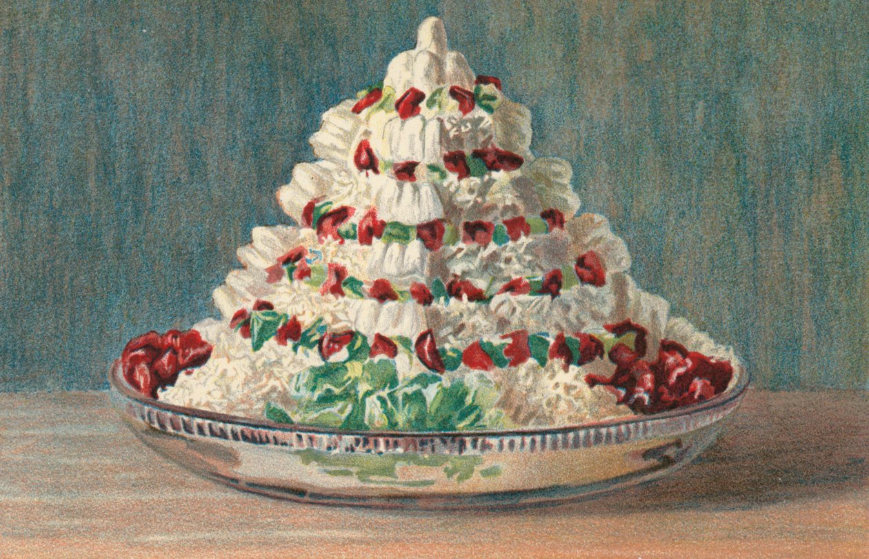 Gateau A La Ceylon (litografía en color) de English School