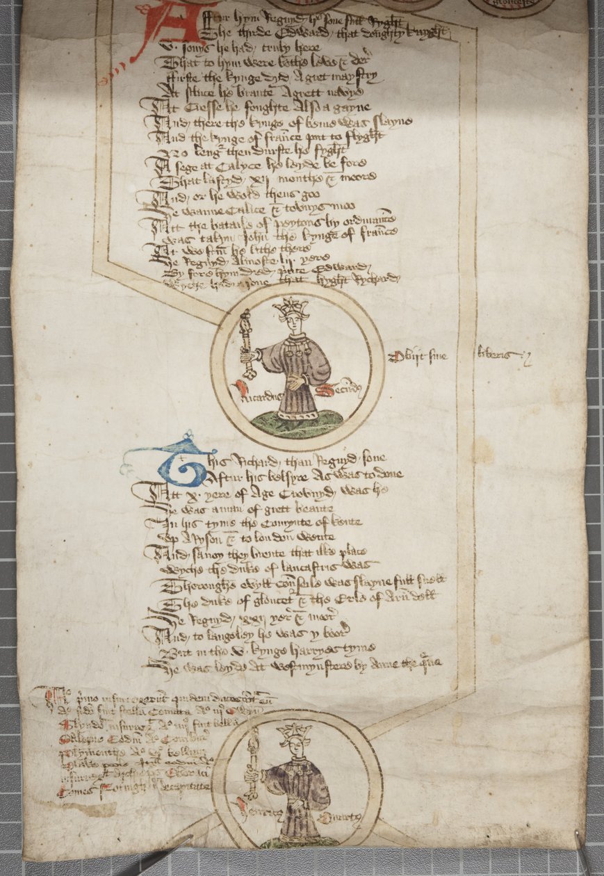 Rollo genealógico de los reyes de Inglaterra, c.1440-79 de English School