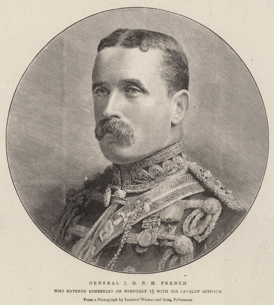 General J D P H French (grabado) de English School