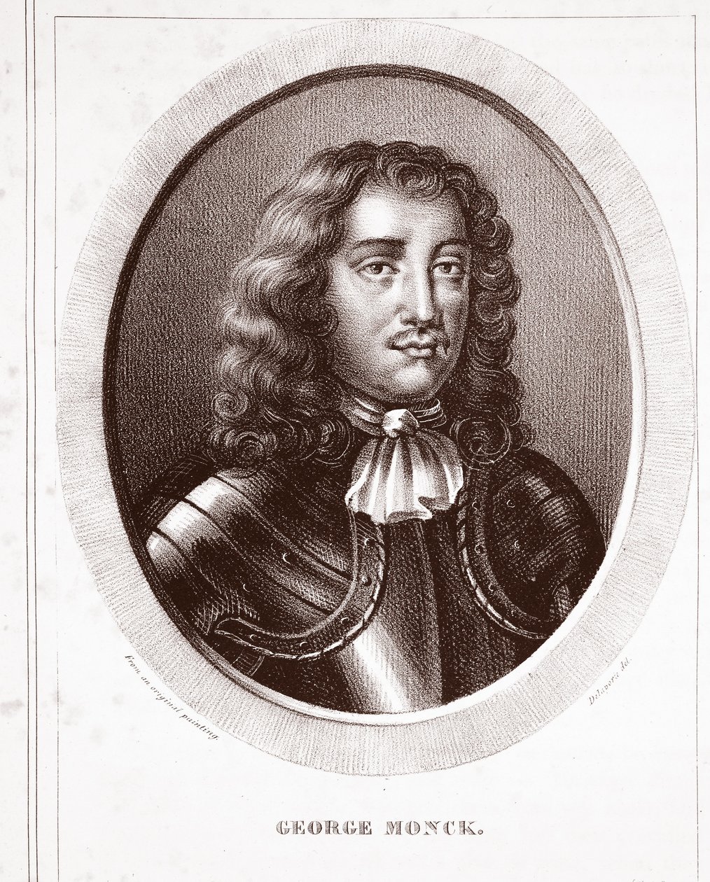 George Monck, atribuido a Delavera, grabado por de Ducarme de English School
