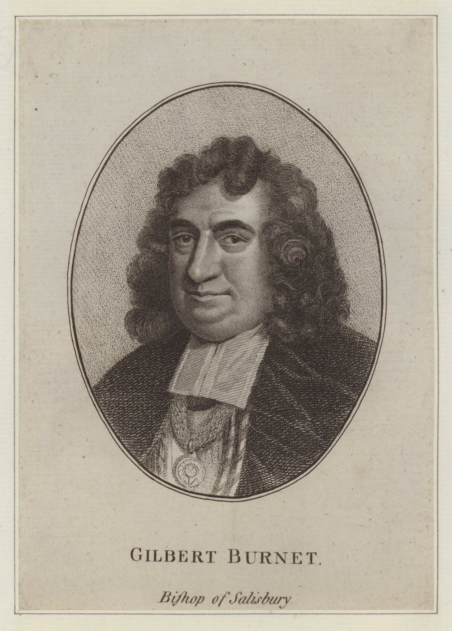 Gilbert Burnet, obispo de Salisbury, escritor e historiador (grabado) de English School