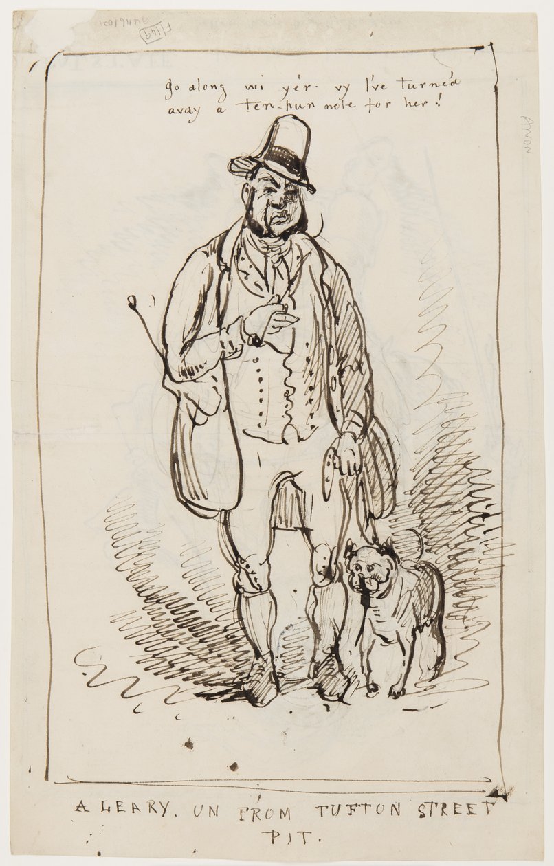 ¡Vete ya, he rechazado un billete de diez libras por ella! Un astuto de Tufton Street Pit, c.1825 de English School