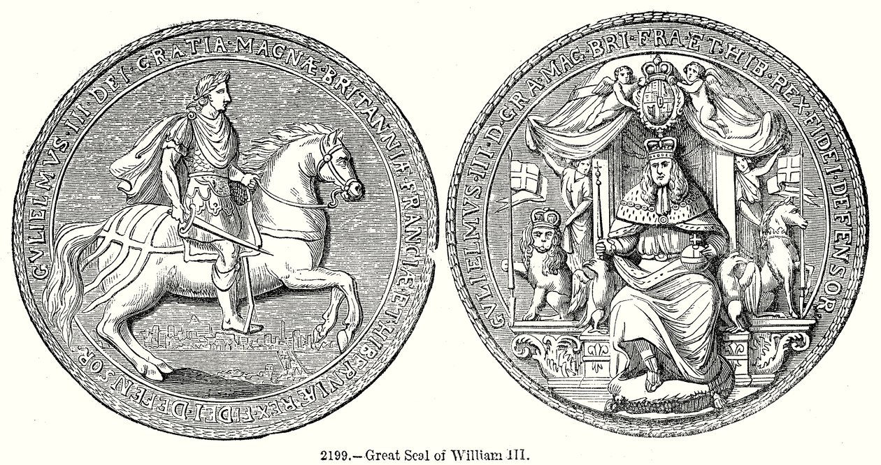 Gran negocio de Guillermo III (grabado) de English School