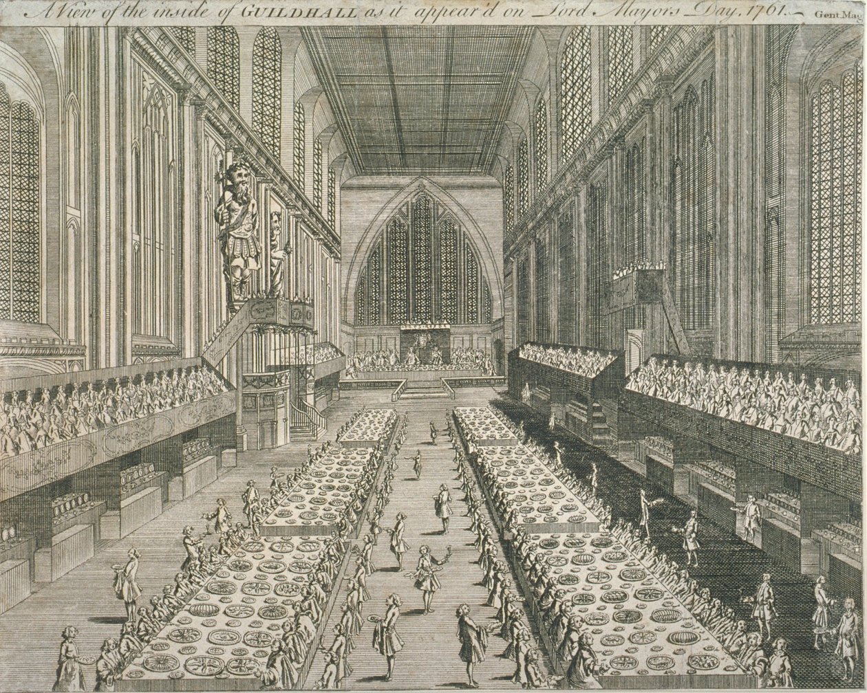 Guildhall, Gentlemans Magazine, 1761 de English School