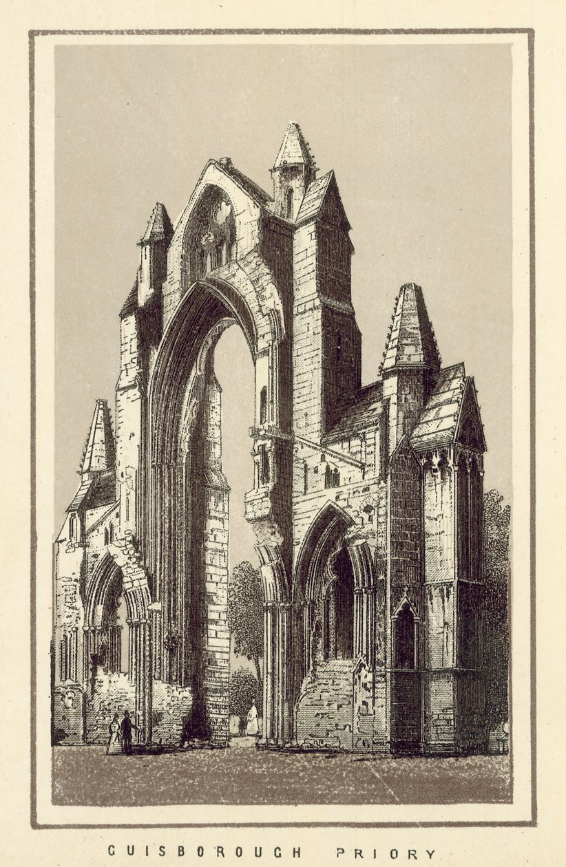 Priorato de Guisborough (litografía) de English School