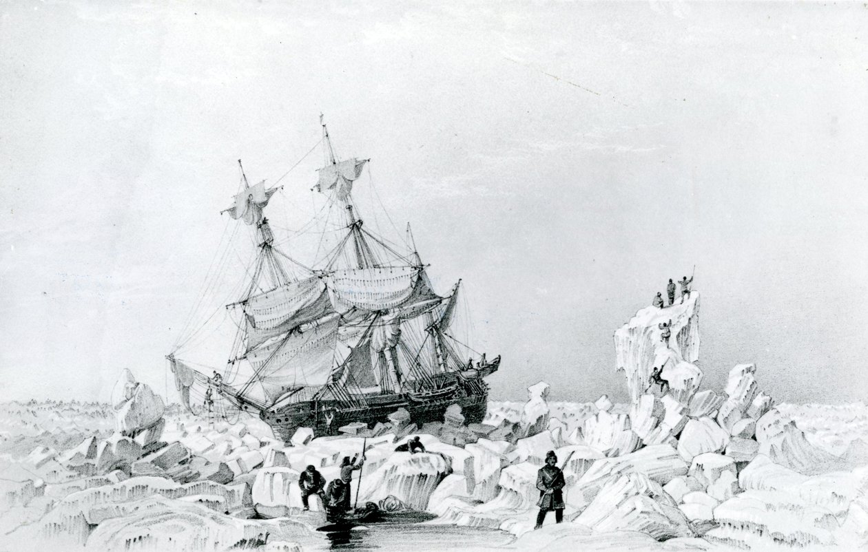 HMS Terror atrapado en el hielo de English School