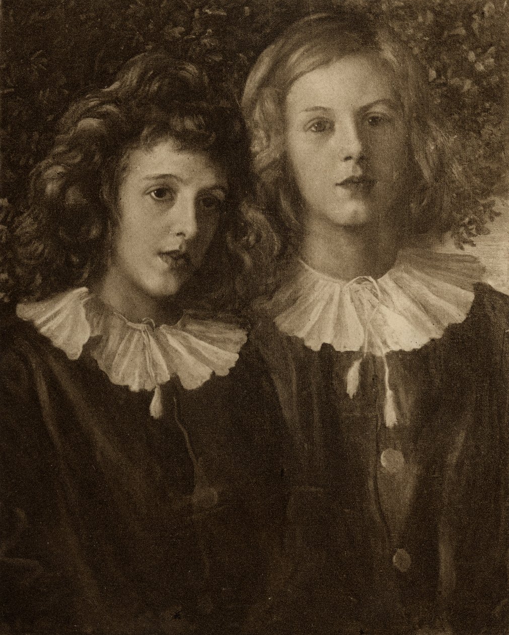 Hallam y Lionel Tennyson, hijos de Alfred Lord Tennyson (1809-92) de English School