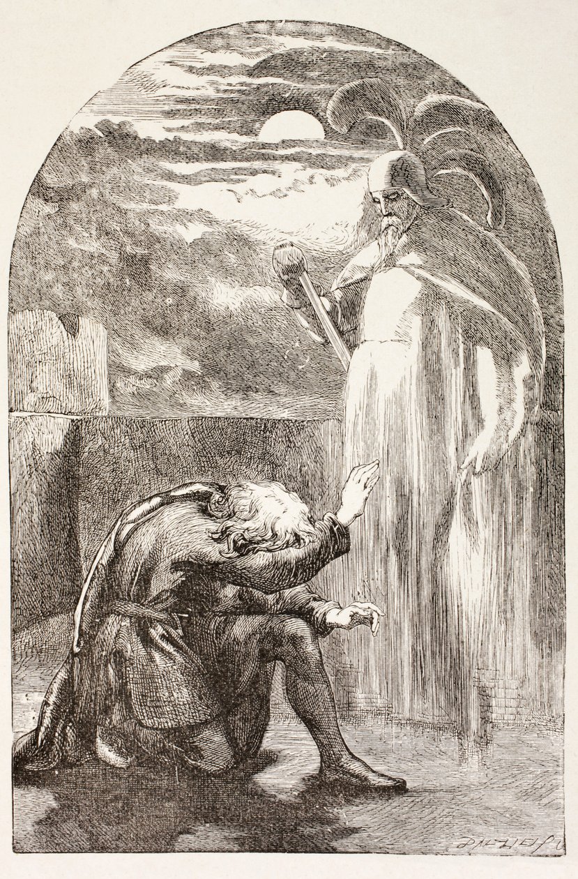 Hamlet ve el fantasma, el espíritu de su padre, de 