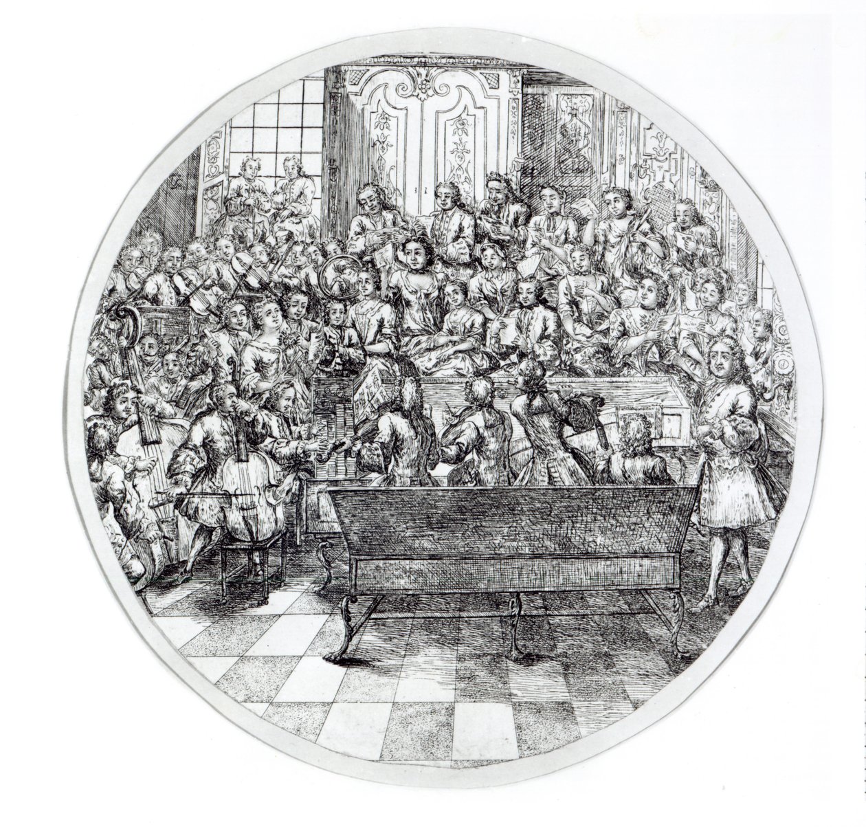 Handel dirigiendo un oratorio de English School