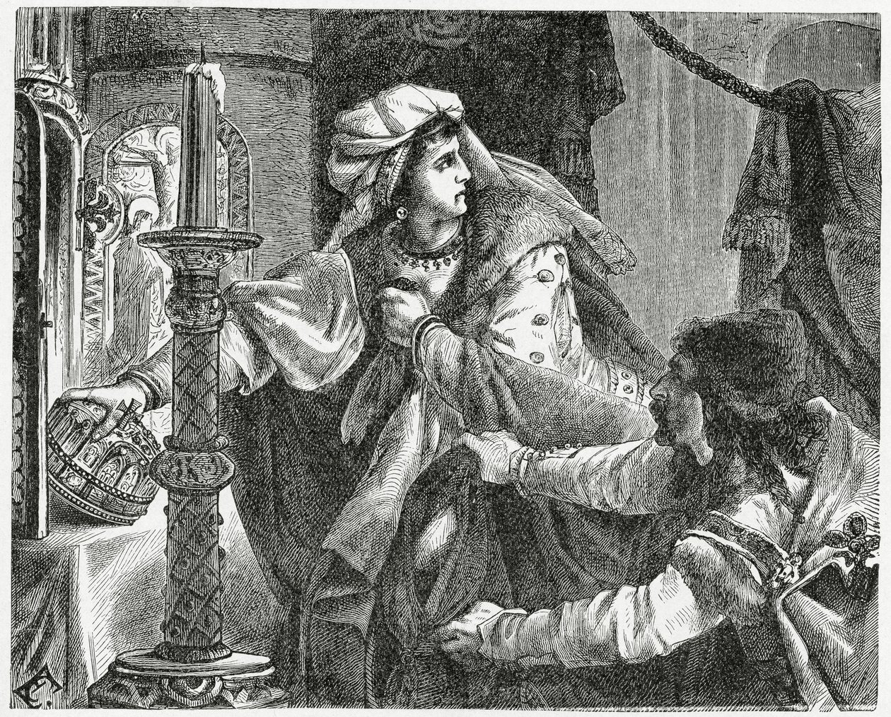 Helene Kottanerin roba la corona de San Esteban en 1440 de English School