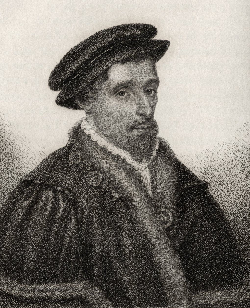 Henry Howard, Conde de Surrey, grabado por Rivers, de 
