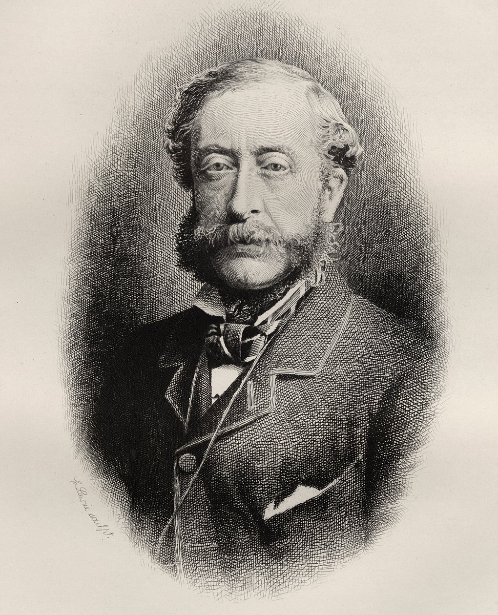 Henry Howard Molyneux Herbert, 4º Conde de Carnarvon, grabado por C. Laurie, de 