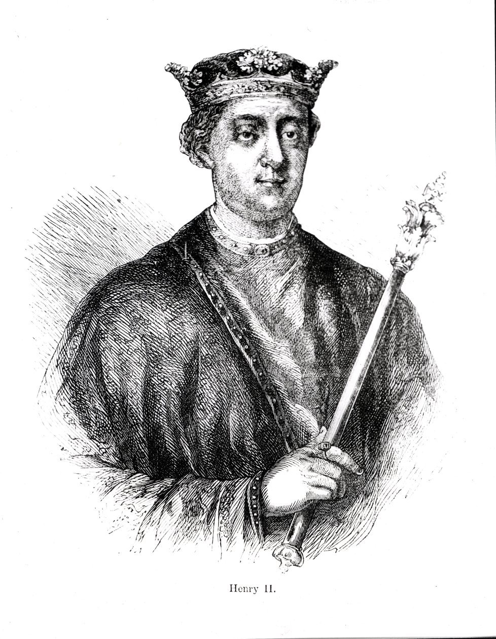 Enrique II (1133-89) (grabado) de English School