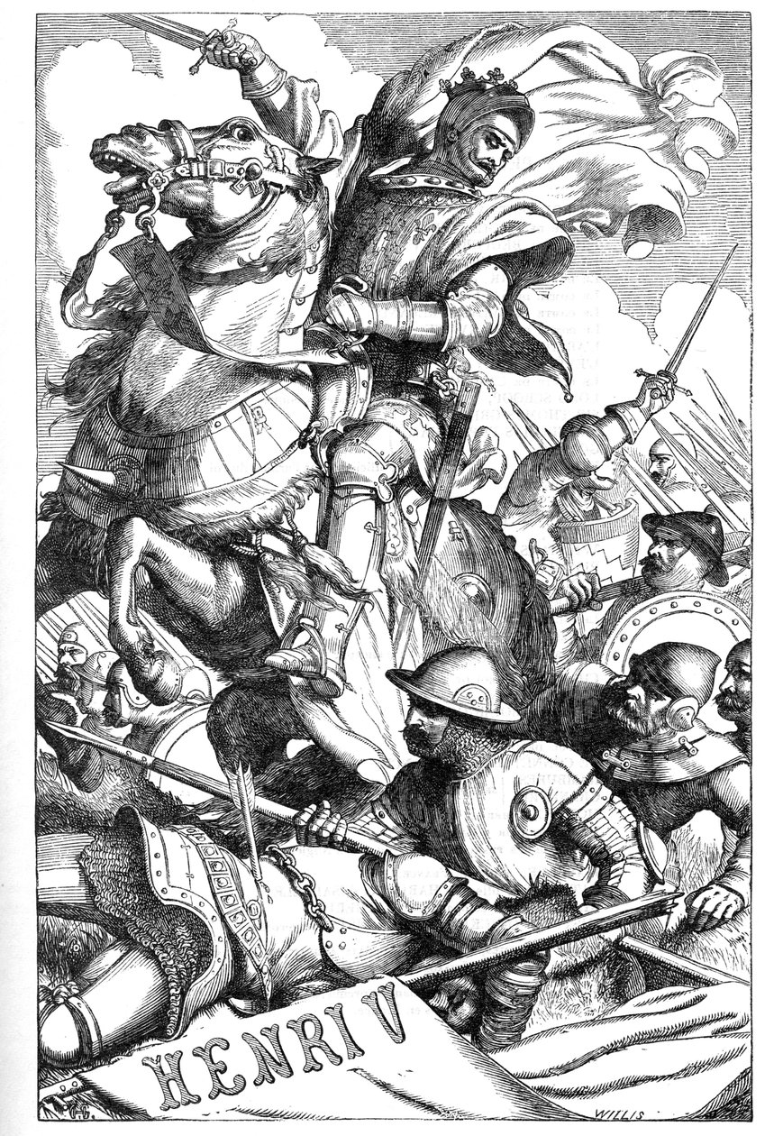 Enrique V - Ilustración en “Obras completas de William Shakespeare” 1866 - Las ilustraciones y la forma general de esta edición son tomadas de Cassell
