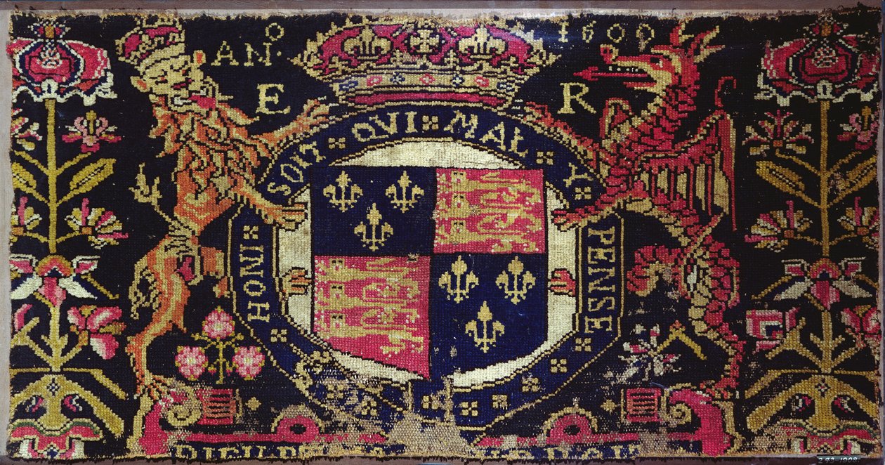 Alfombra de panel heráldico, 1600 de English School