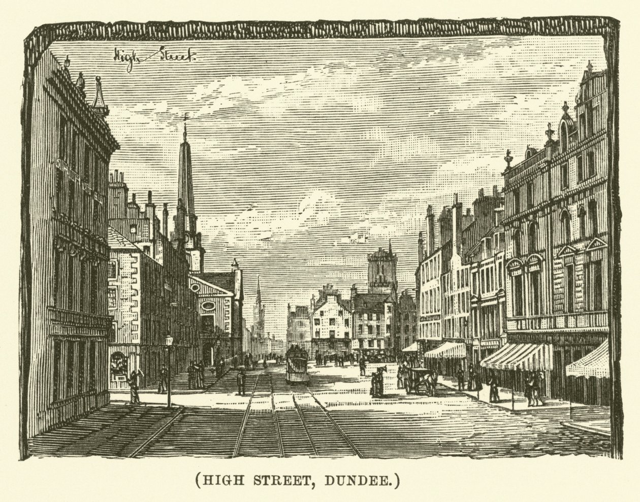 High Street, Dundee (grabado) de English School