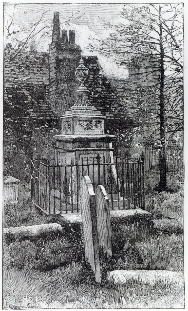 La tumba de Hogarth en el cementerio de Chiswick de English School