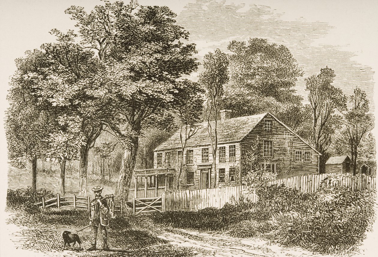 Hogar del historiador, William H. Prescott, Pepperill, cerca de Boston, en c.1870, de 