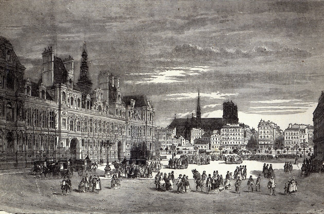 Hotel de Ville, París, 1847 de English School