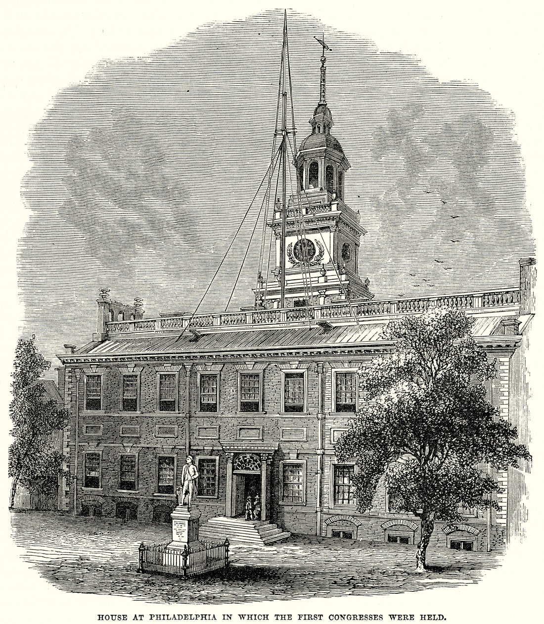Casa de Filadelfia en la que se celebraron los primeros congresos (grabado) de English School