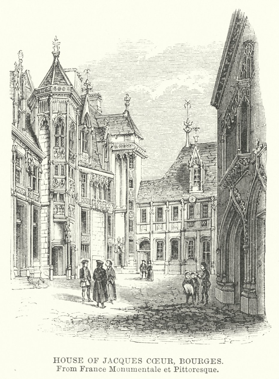 Casa de Jacques Coeur, Bourges (grabado) de English School