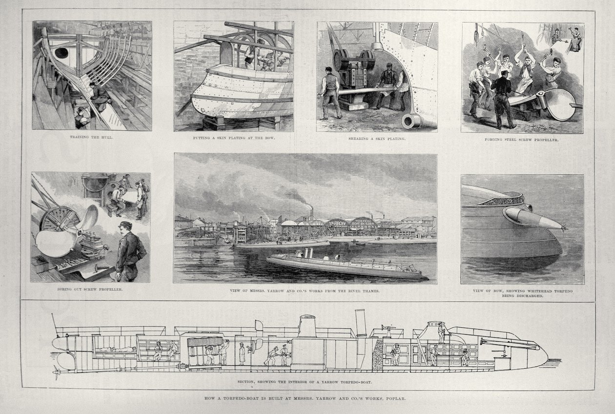 Cómo se construye un torpedero en las obras de Messrs. Yarrow y Co., Poplar, de 