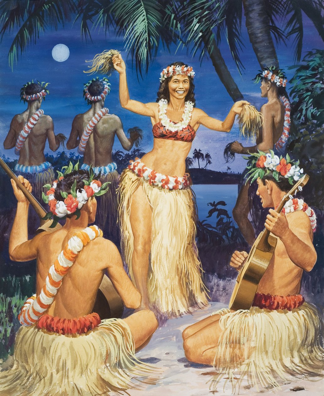 ¡Hula! (gouache sobre papel) de English School