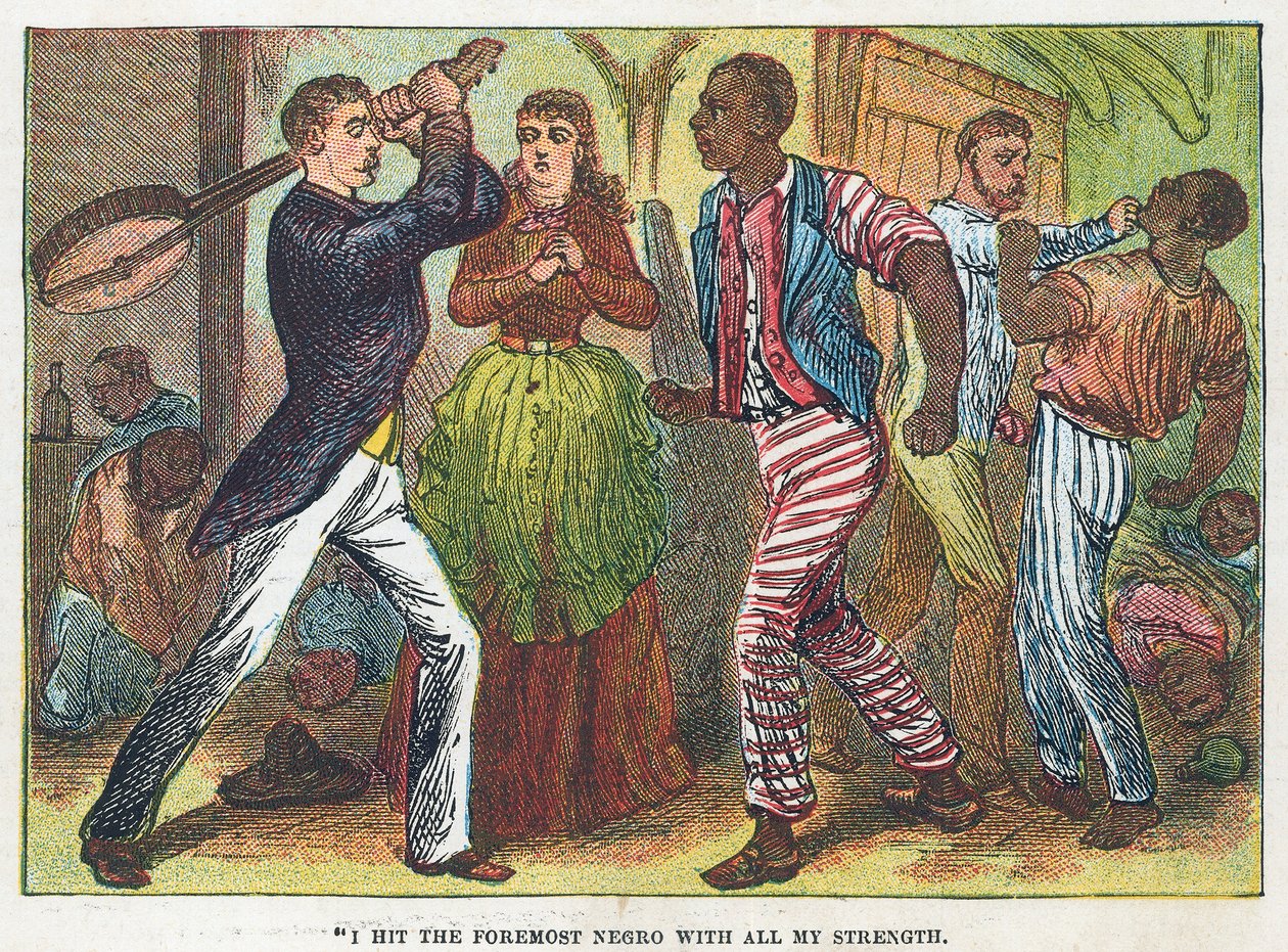 Golpeé al negro más adelantado con todas mis fuerzas de English School