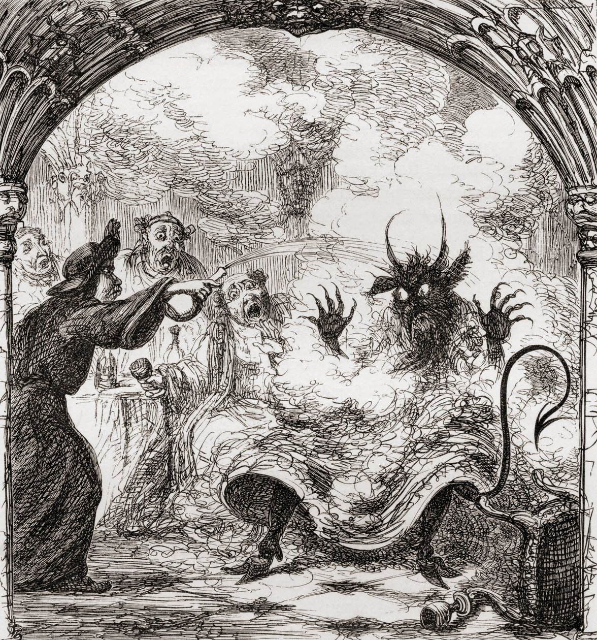 Ilustración después de George Cruikshank para el poema 