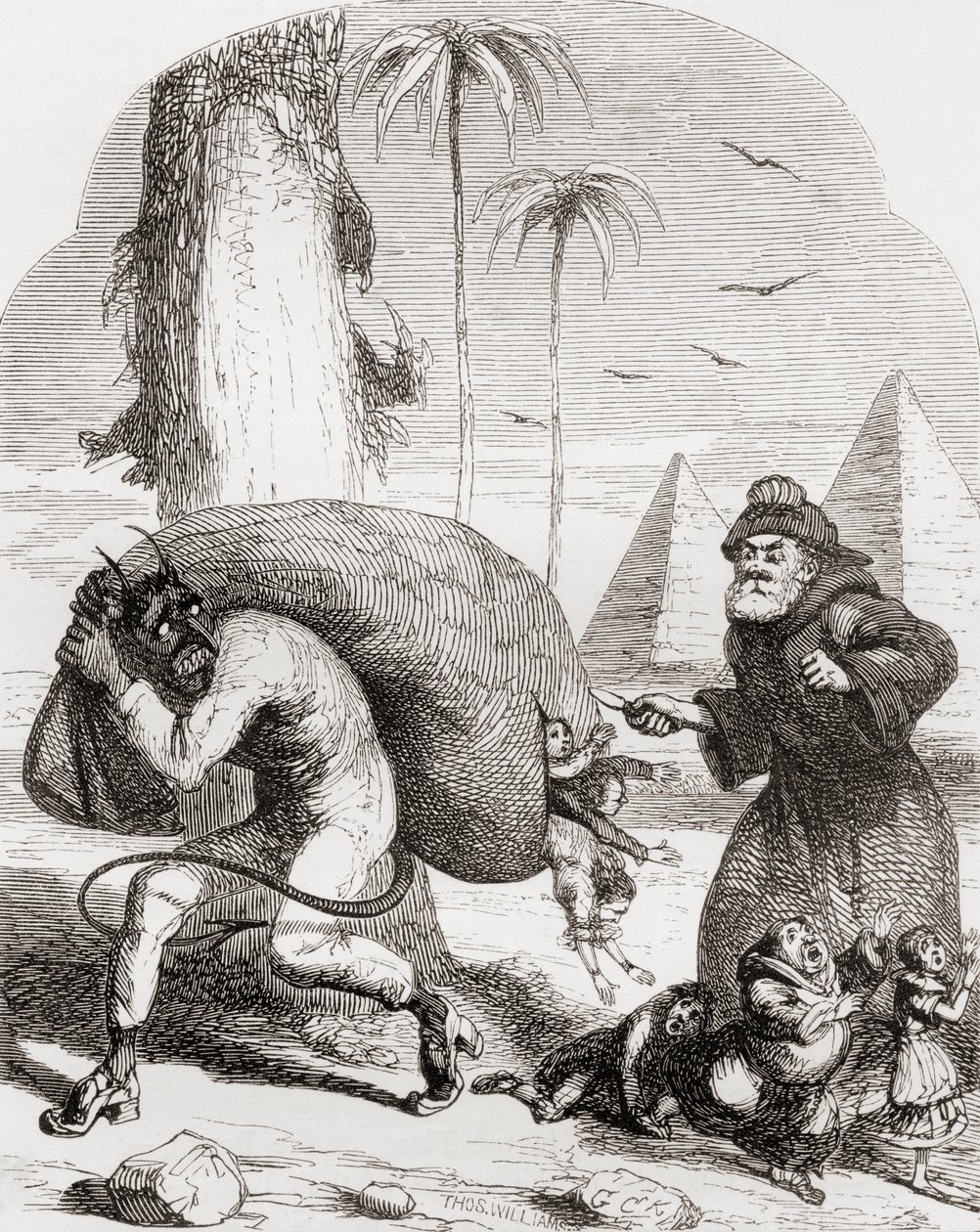 Ilustración después de George Cruikshank para el poema 