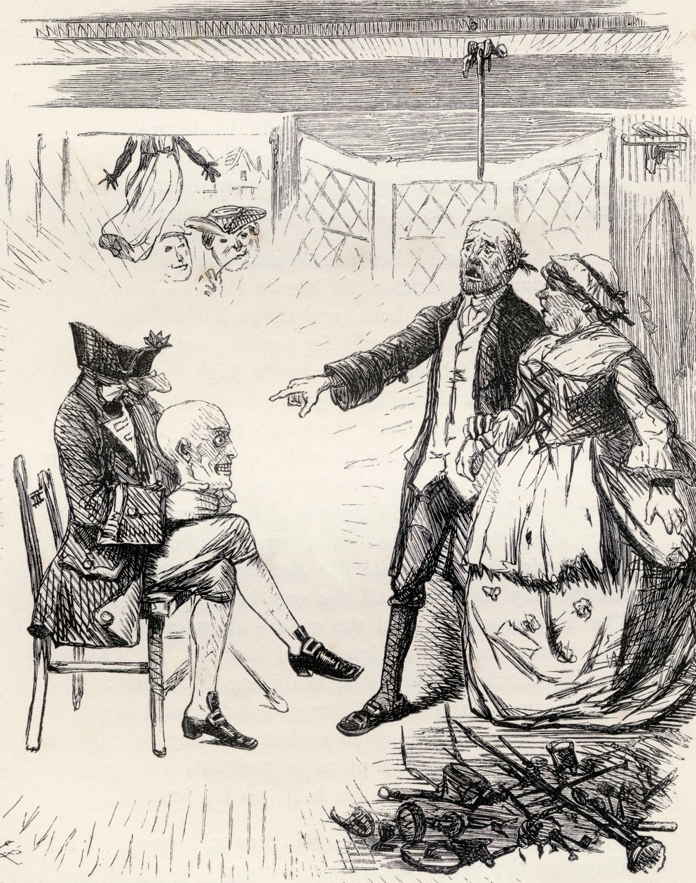 Ilustración después de J. Leech para el poema 