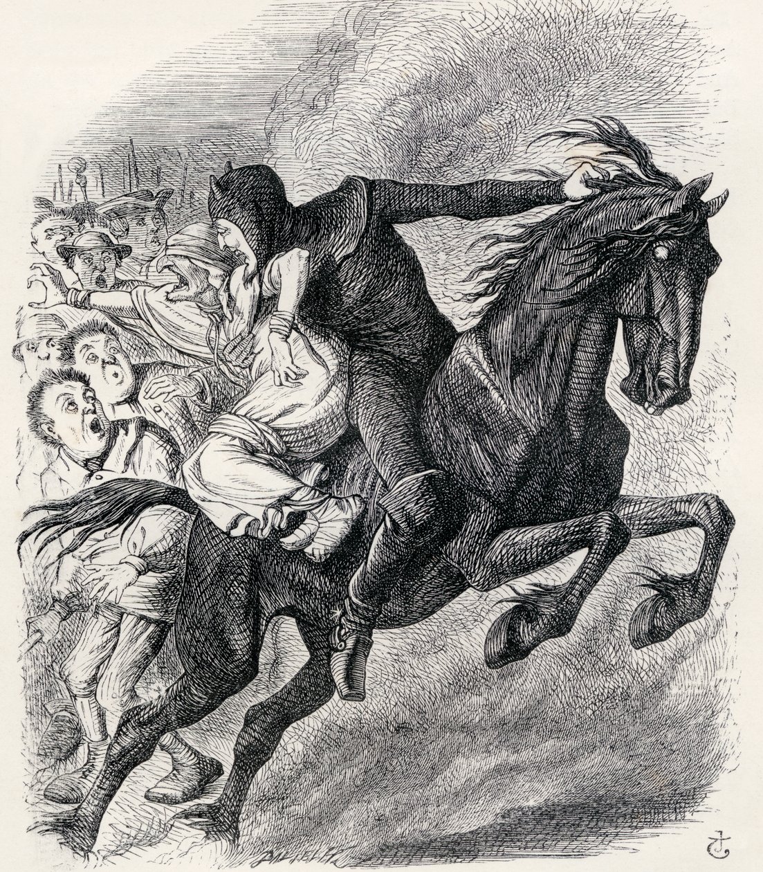 Ilustración después de J. Tenniel para el poema 