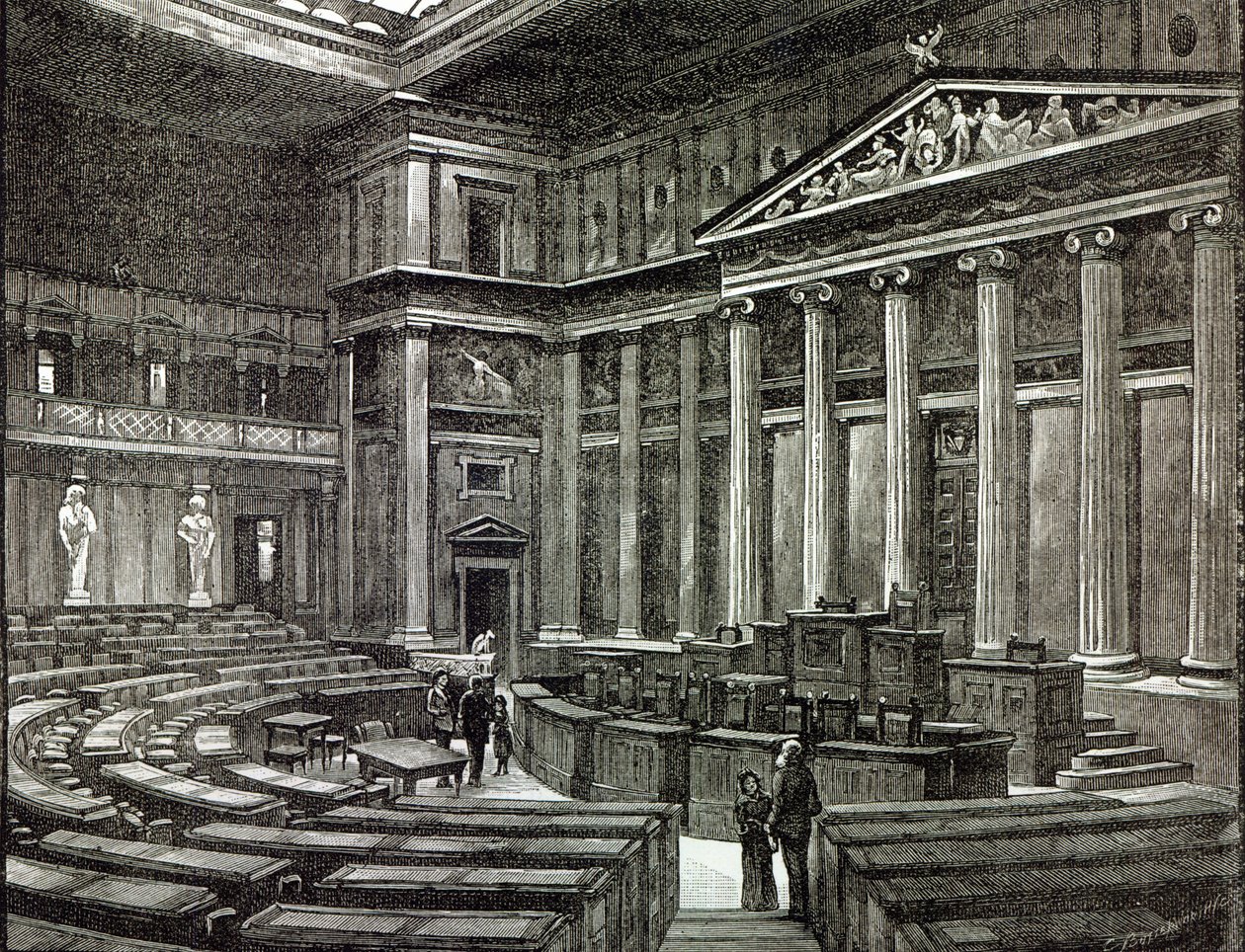 Interior de las Casas del Parlamento, Viena, de 