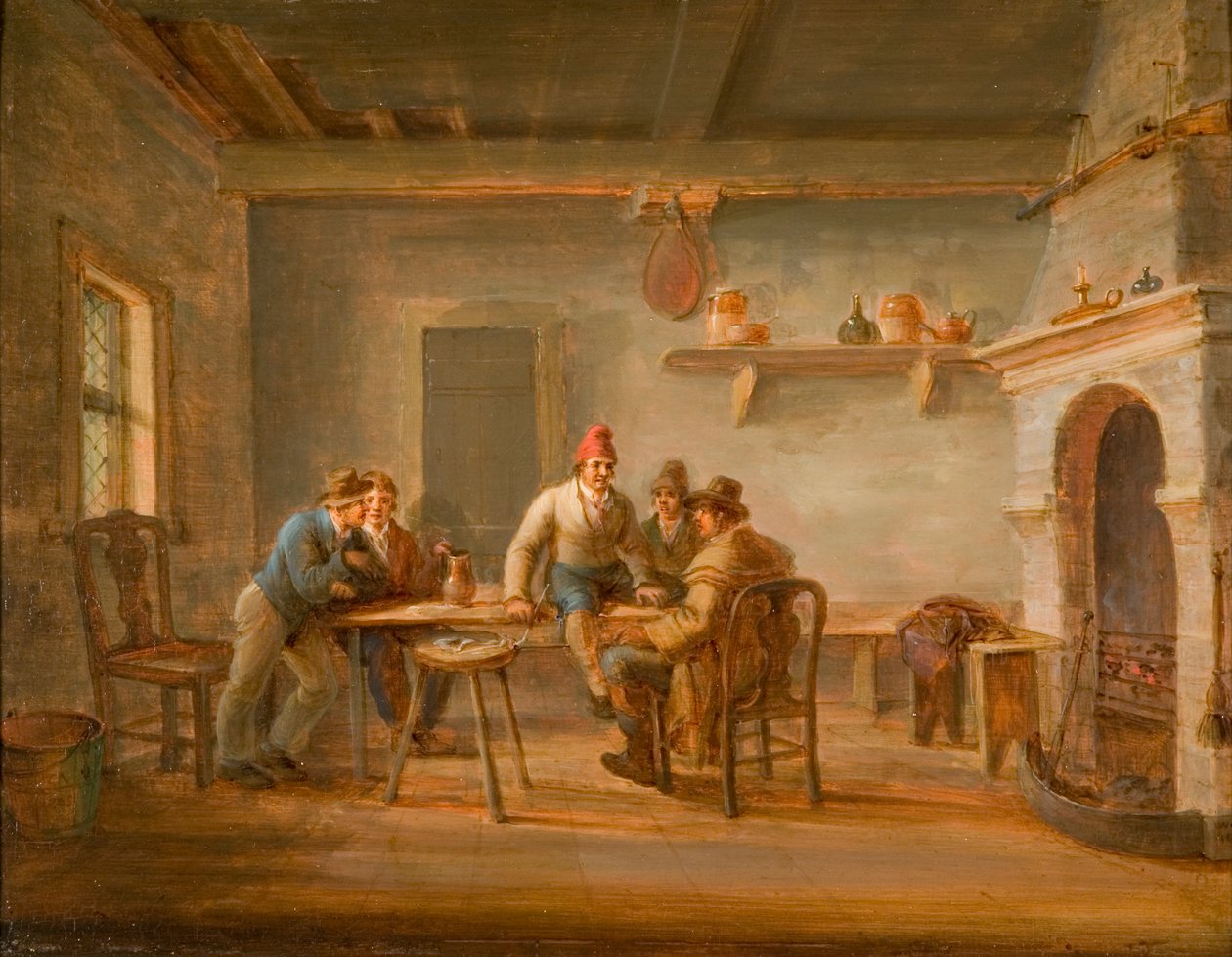 Interior de una posada inglesa de English School