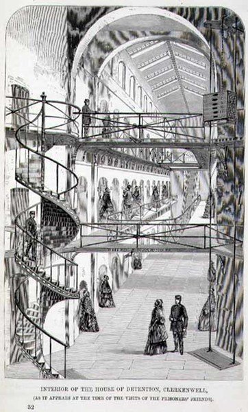 Interior de la Casa de Detención, Clerkenwell, de 
