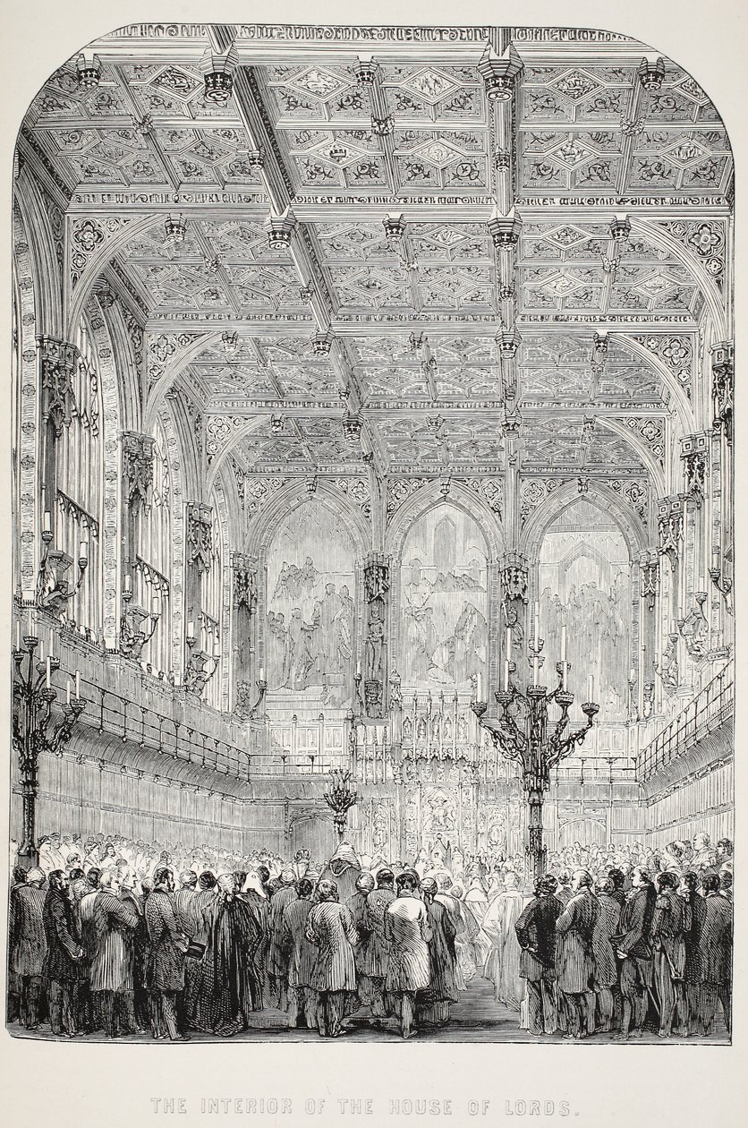 Interior de la Cámara de los Lores de English School
