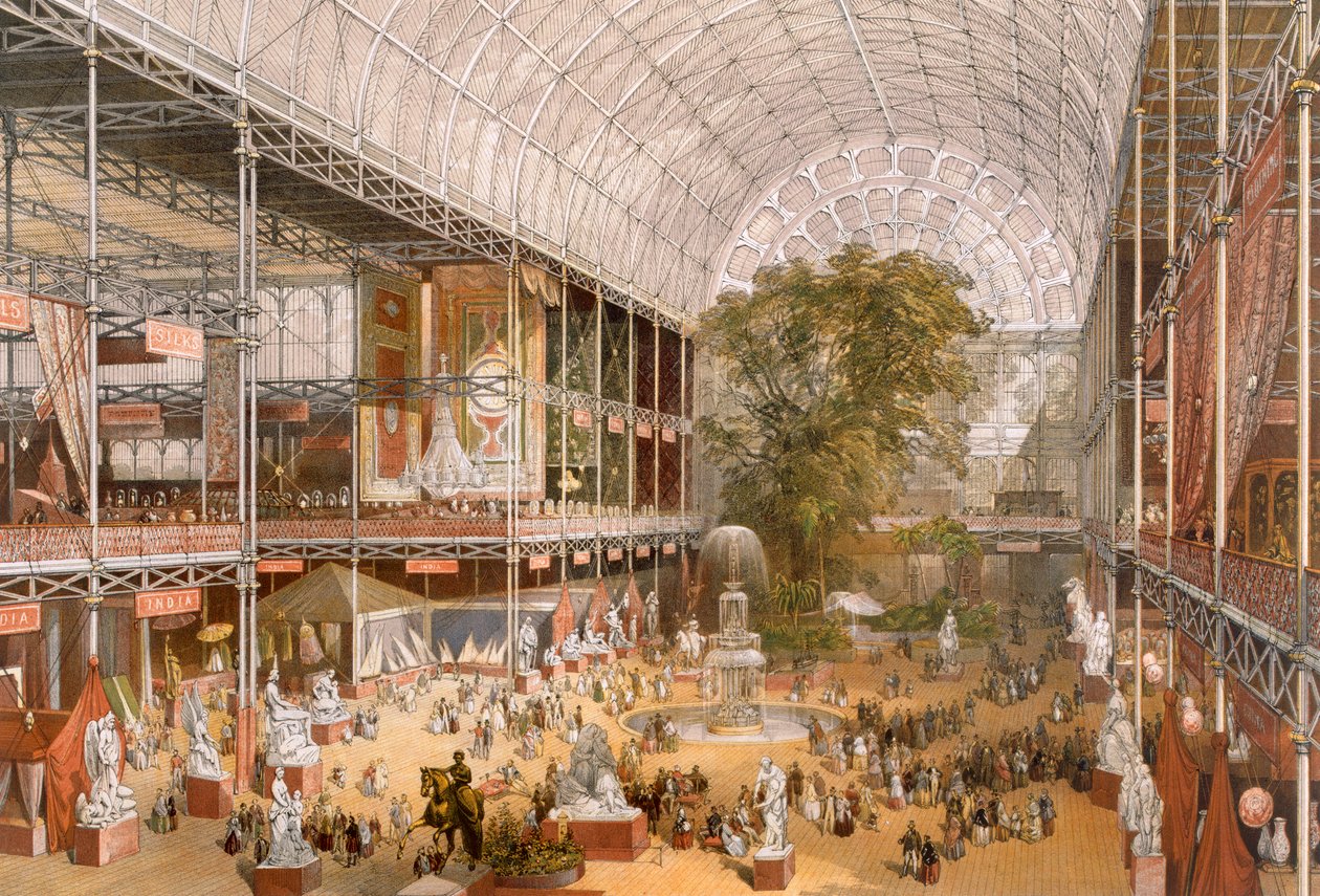Interior de la Exposición Internacional de 1862 de English School