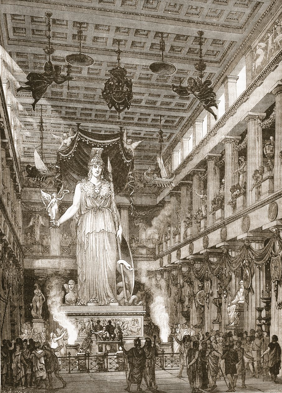 Interior del Partenón, restaurado de English School