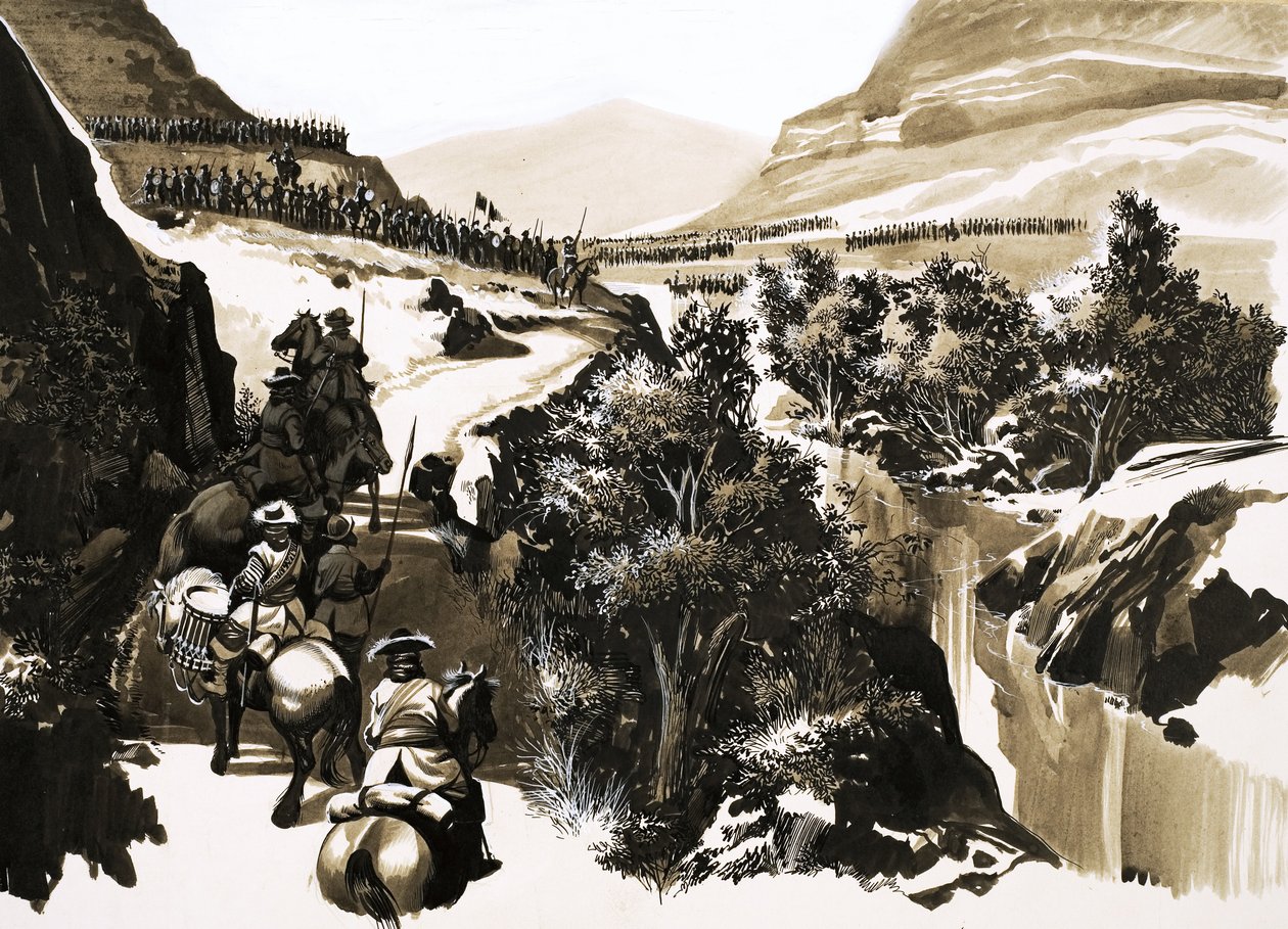 En el valle del río Garry llegó el ejército de las tierras bajas del general Mackay de English School