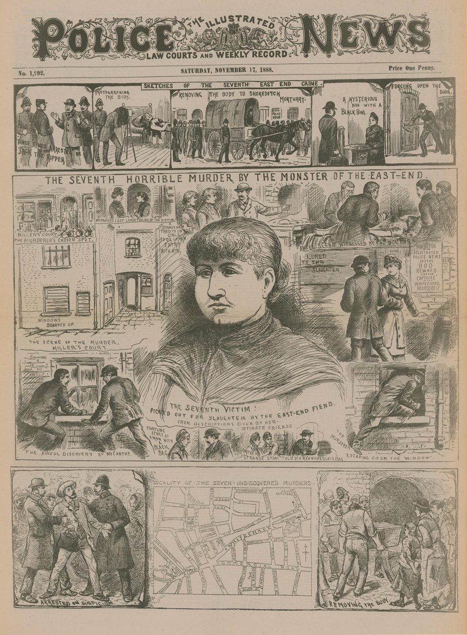Jack el Destripador: El séptimo horrible asesinato del monstruo del East End (grabado) de English School